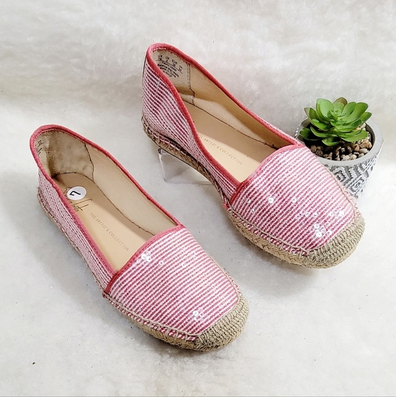 Franco Sarto Shoes - Franco Sarto Espadrille Round Toe Shimmery Slip-On Flats Size 7M